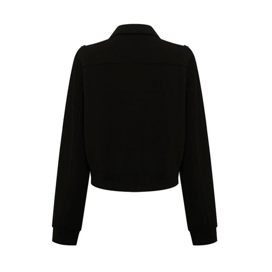 Damen Sweatjacke mit dekorativer Zierkordel, Reißverschluss und Schulterpatten Shop Nory