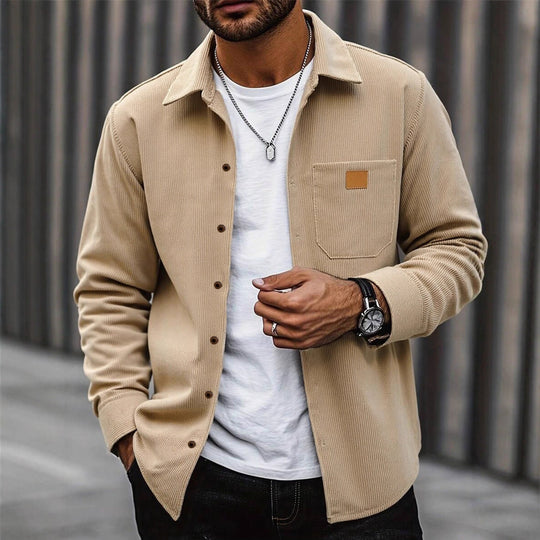 Herren Cordhemd mit modischem Replay-Stil