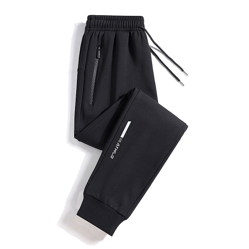 Herren Sportive Jogginghose mit Reißverschlusstasche, Kordelzug und elastischen Bündchen Shop Nory