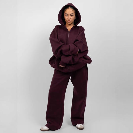Damen Lässiges Kapuzenpullover und Jogginghose Set Shop Nory