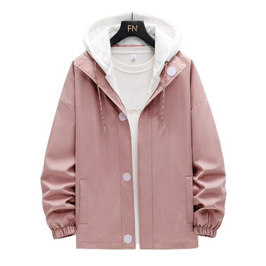 Herren zweilagige Kapuzen‑Overlayerjacke mit kontrastierter Innenkapuze und elastischen Bündchen Shop Nory