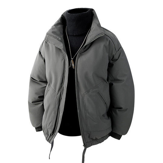 Herren Oversized Thermo‑Steppjacke mit hohem Kragen, Reißverschluss und Tunnelzug Shop Nory
