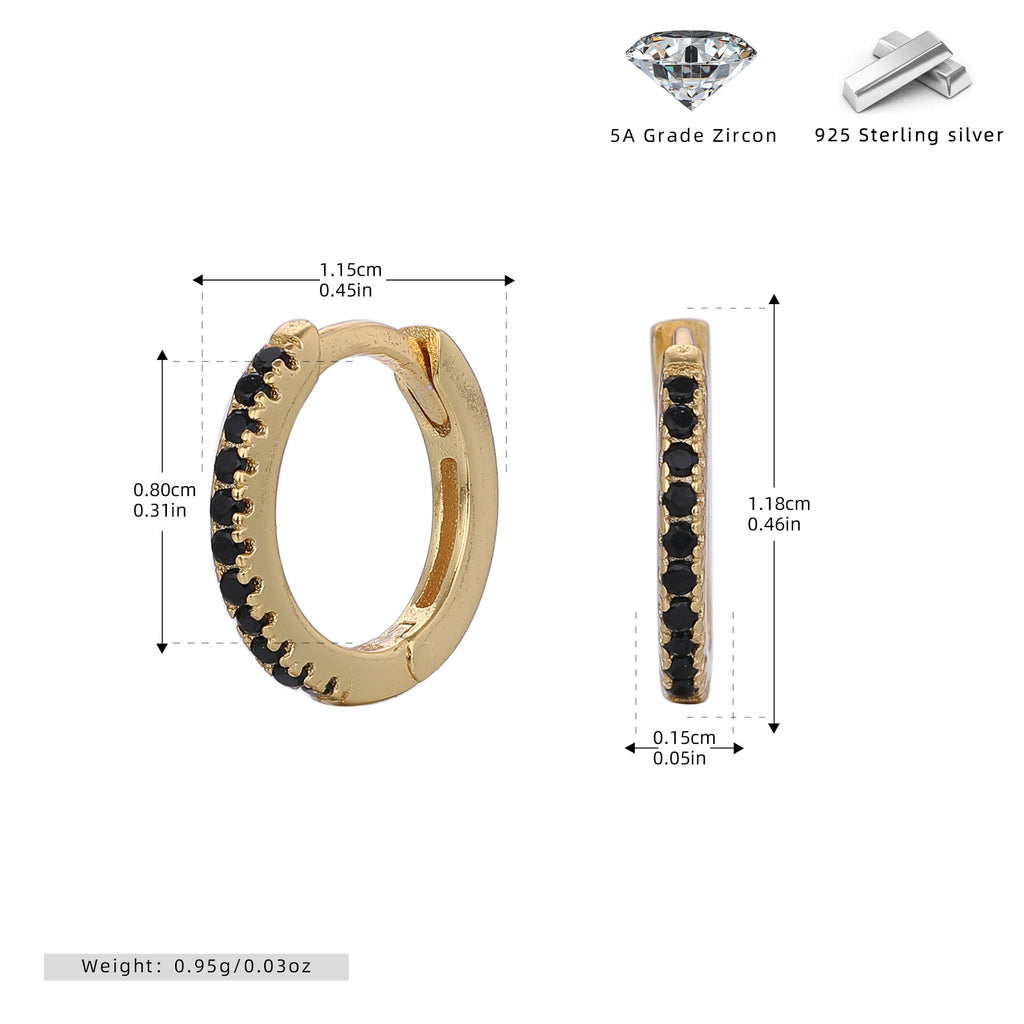 Damen Creolen mit funkelnden Zirkonsteinen in elegantem Design Shop Nory