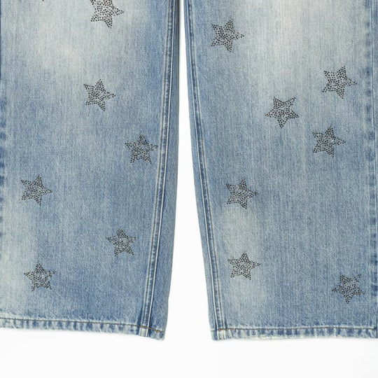 Damen nan weite Highwaist-Jeans mit Stern-Applikationen und Five-Pocket-Schnitt Shop Nory