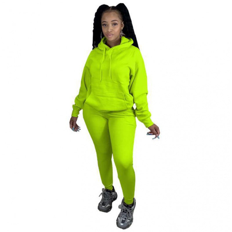 Damen Zweiteiliges Freizeitset mit Oversize Kapuzenpullover und Leggings mit hohem Bund, schmaler Passform Shop Nory