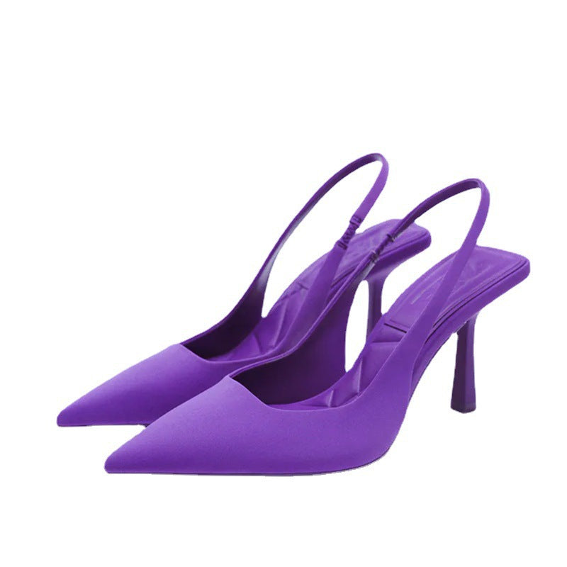 Damen elegante Slingback-Pumps mit spitzem Zehenbereich und hohem Absatz