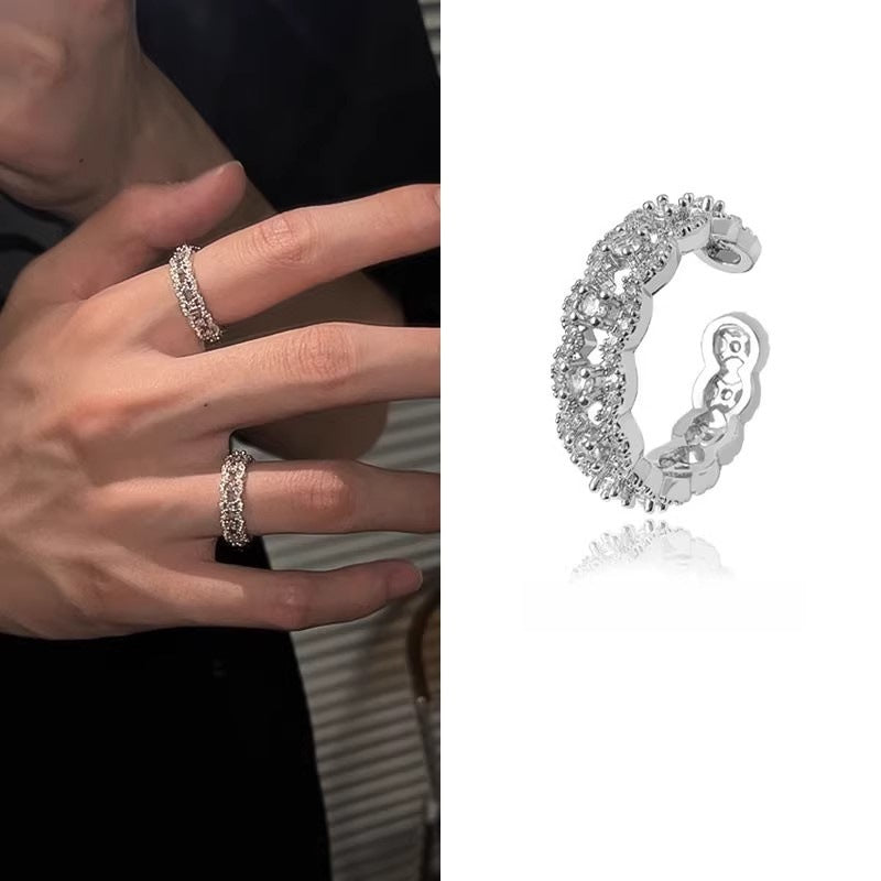 Damen eleganter Ring mit funkelnden Zirkonia-Details Shop Nory