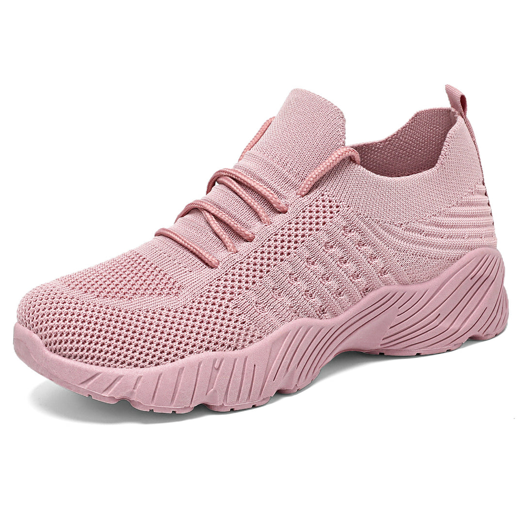 Damen nan nahtloser Strick-Sneaker mit elastischem Einstieg, gepolsterter EVA-Keilsohle und Zuglasche Shop Nory