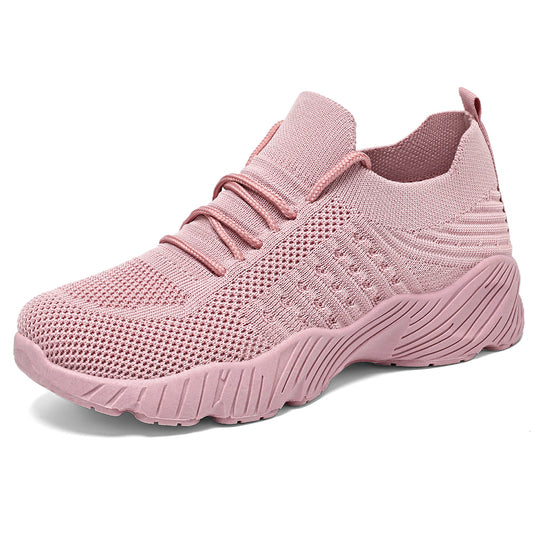 Damen nan nahtloser Strick-Sneaker mit elastischem Einstieg, gepolsterter EVA-Keilsohle und Zuglasche Shop Nory