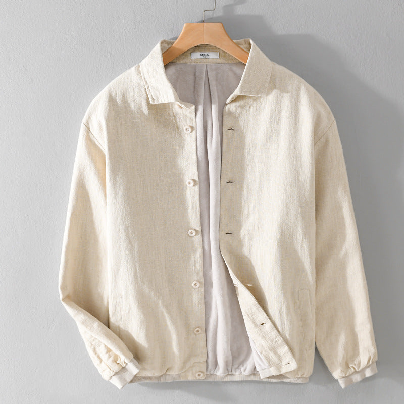 Herren Gefütterte Overshirt-Jacke aus Leinen-Mix Shop Nory