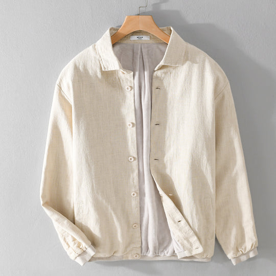 Herren Gefütterte Overshirt-Jacke aus Leinen-Mix Shop Nory
