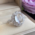 Damen eleganter Schmuckring mit facettiertem Kristallbesatz Shop Nory