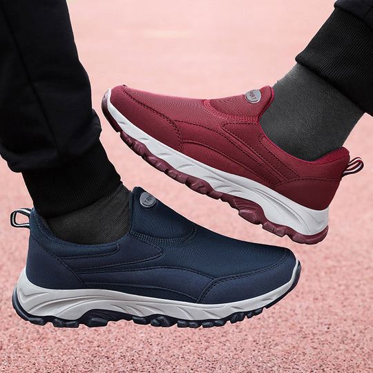 Damen nan sportlicher Slip-On Trekking-Sneaker mit atmungsaktivem Textiloberteil, elastischem Einstieg und profiliertem Outdoor-Laufsohle Shop Nory