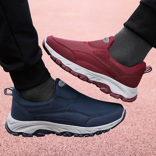 Damen nan sportlicher Slip-On Trekking-Sneaker mit atmungsaktivem Textiloberteil, elastischem Einstieg und profiliertem Outdoor-Laufsohle Shop Nory