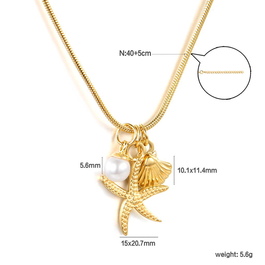 Damen Halskette mit maritimen Anhängern aus hochwertigem Edelstahl Shop Nory