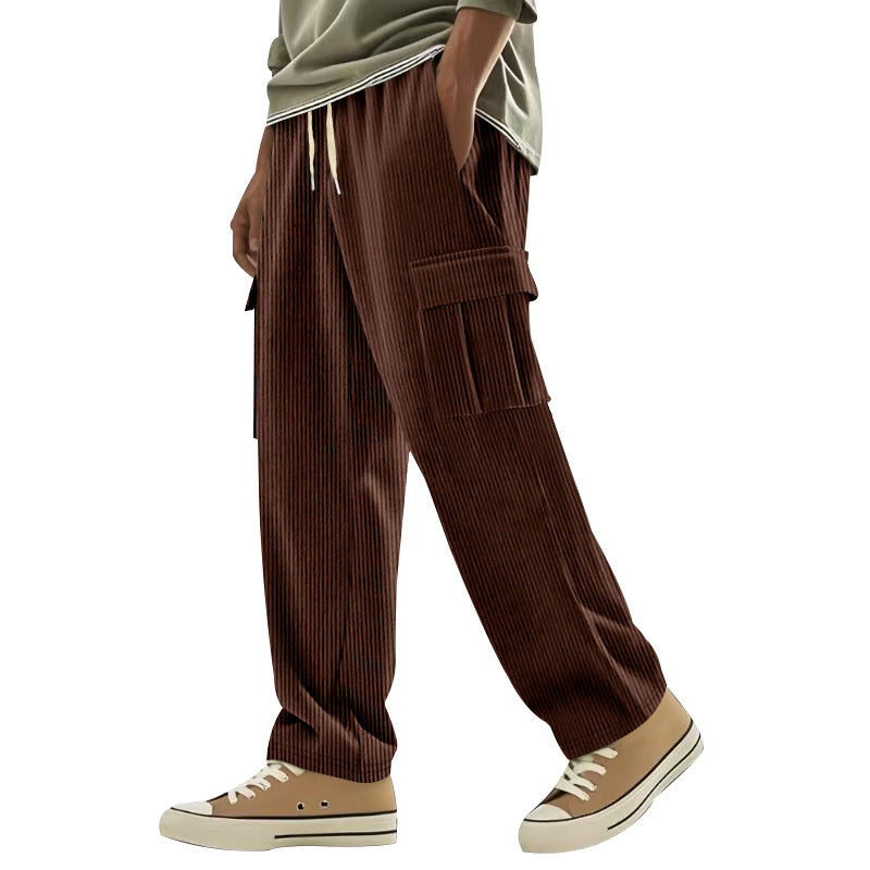 Herren Cordcargo-Hose mit weitem Bein, Tunnelzugbund und aufgesetzten Cargotaschen Shop Nory
