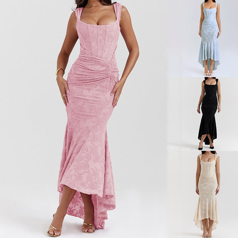 Damen Elegantes Maxikleid mit raffinierten Rüschen und schmeichelndem Schnitt