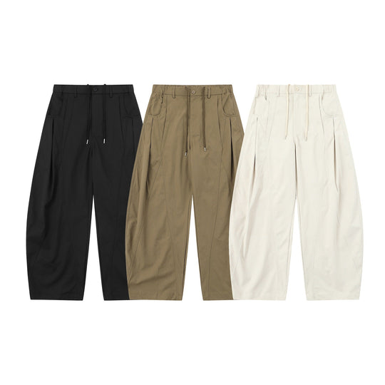 Damen High-Waist Cropped-Cargo-Hose mit abgesteppten Paneelen und Tunnelzug Shop Nory