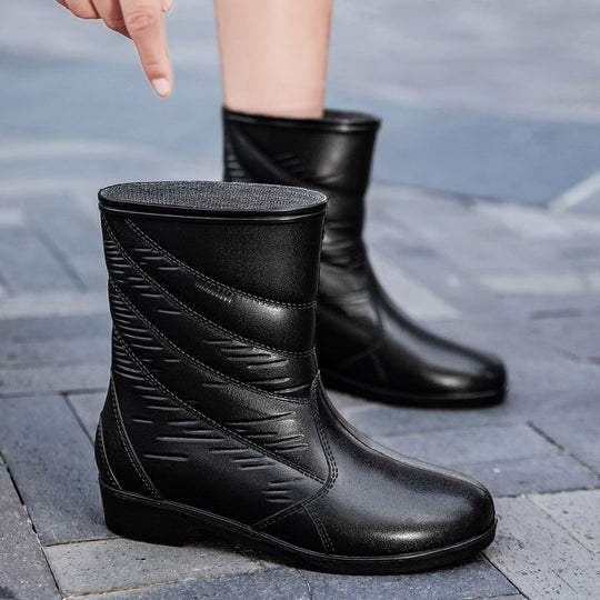 Damen Elegante wasserfeste Kurzschaftstiefelette mit gesteppter Optik und stoßdämpfender Leichtsohle Shop Nory