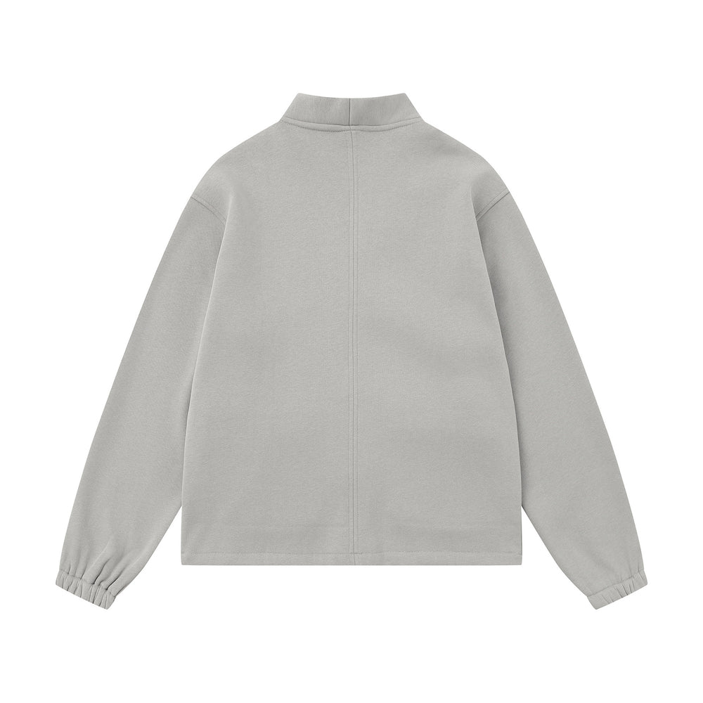 Unisex Oversize Sweatjacke mit Schalkragen und aufgesetzten Taschen Shop Nory