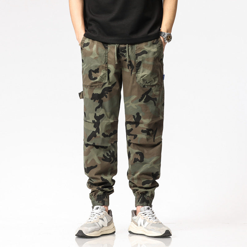 Herren Cargohose im Jogger-Stil mit Camouflage, elastischen Bündchen und Multifachtaschen Shop Nory
