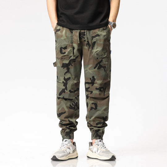 Herren Cargohose im Jogger-Stil mit Camouflage, elastischen Bündchen und Multifachtaschen Shop Nory