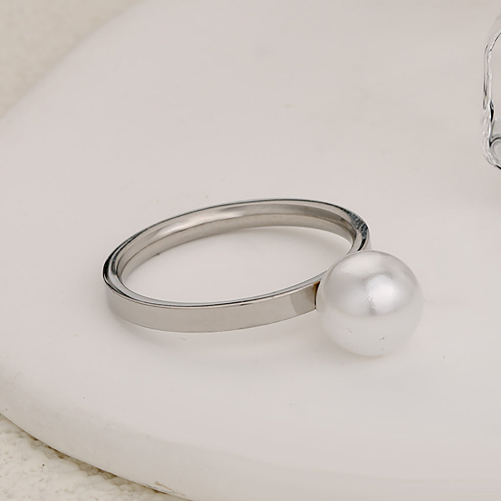 Damen Eleganter Ring mit Perle Shop Nory