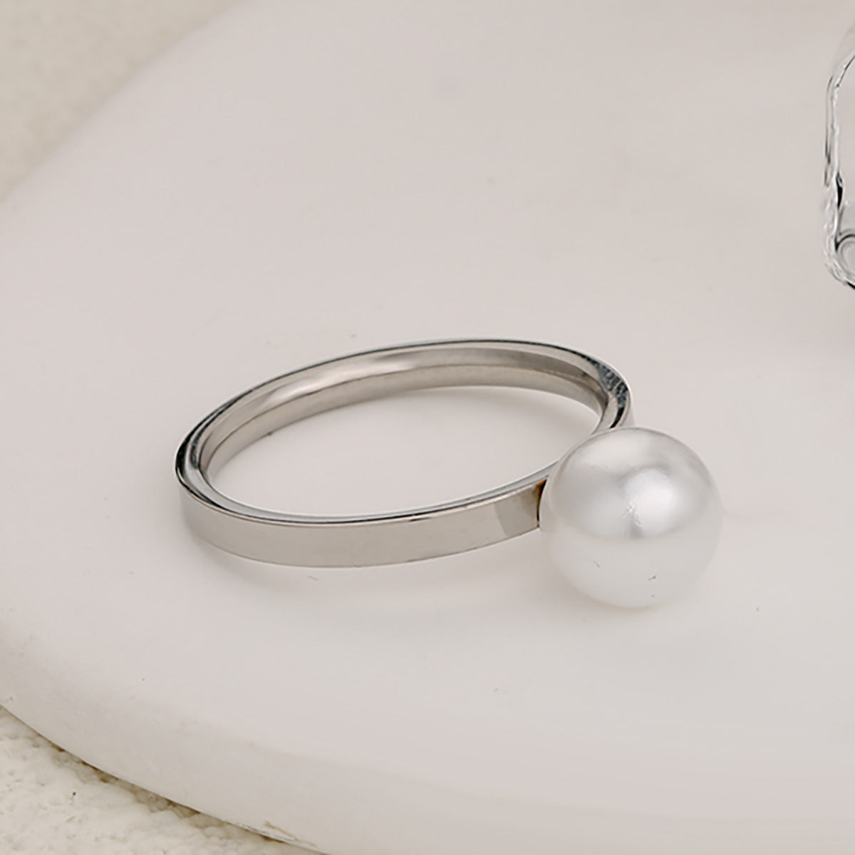 Damen Eleganter Ring mit Perle Shop Nory