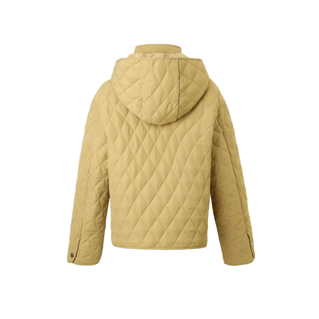 Damen Steppjacke mit Kapuze, gesteppter Rhombenstruktur und Pattentaschen Shop Nory