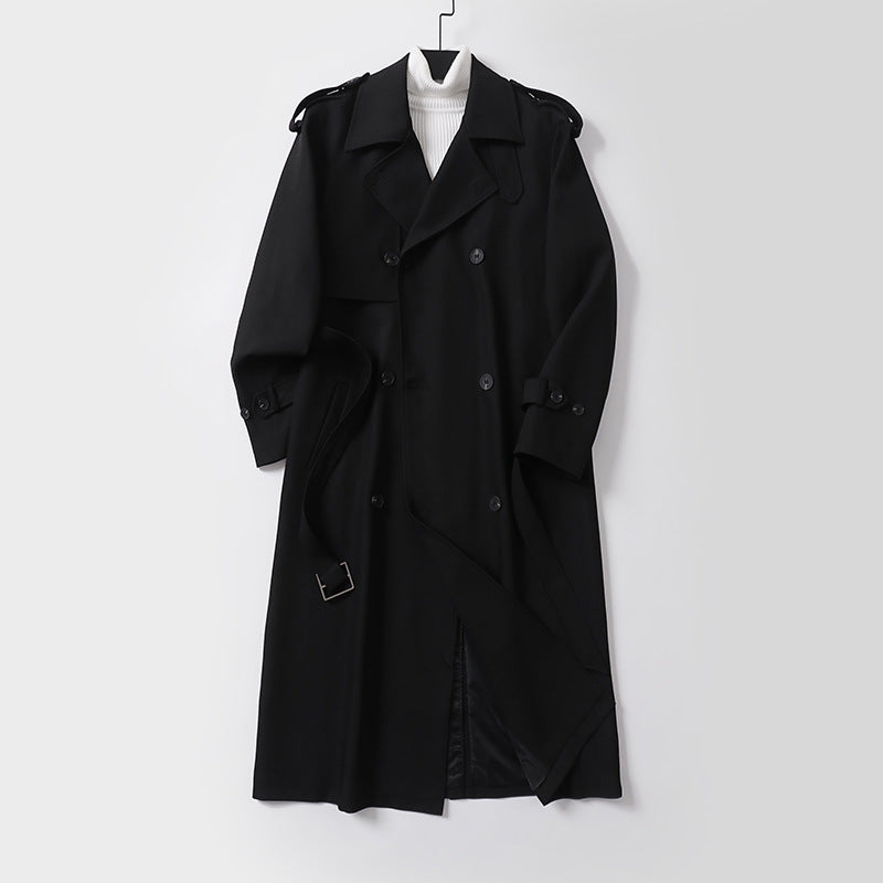 Damen klassischer Doppelreihiger Trenchcoat mit Taillengürtel und Schalkragen Shop Nory