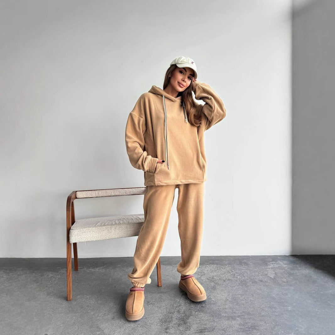 Damen Oversize-Fleece-Hoodie mit Kapuze und taillierter Tapered-Jogginghose Shop Nory