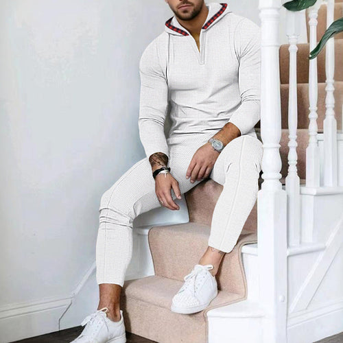 Herren Sportlicher Freizeitanzug mit modernem Kragen und praktischen Taschen Shopnory