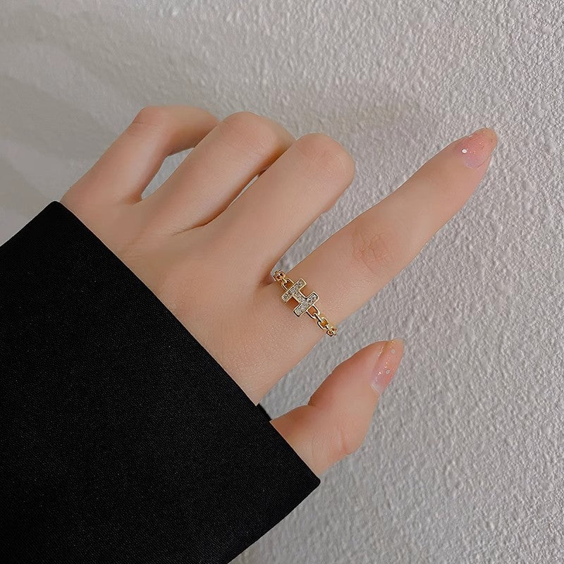 Damen Lässiger Ringe mit modischem Design und funkelnden Akzenten Shop Nory