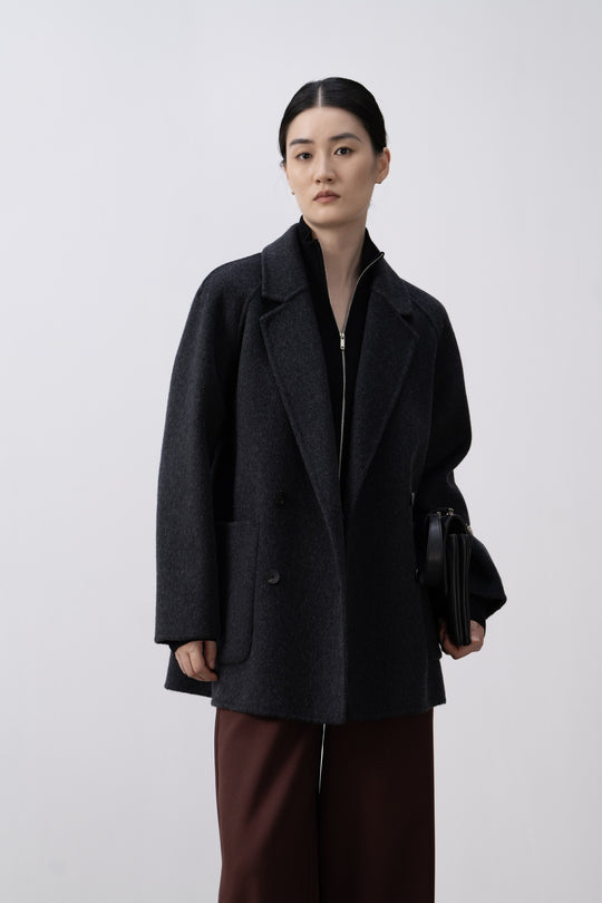 Damen Doppelreiher Wollmischung Blazer Shop Nory