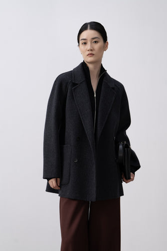 Damen Doppelreiher Wollmischung Blazer Shop Nory