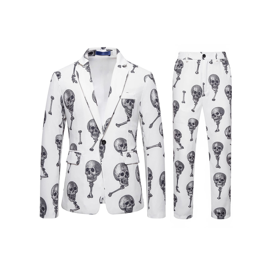 Herren Zweiteiliges Satin-Anzugsset mit grafischem Allover‑Print und schmaler Silhouette Shop Nory