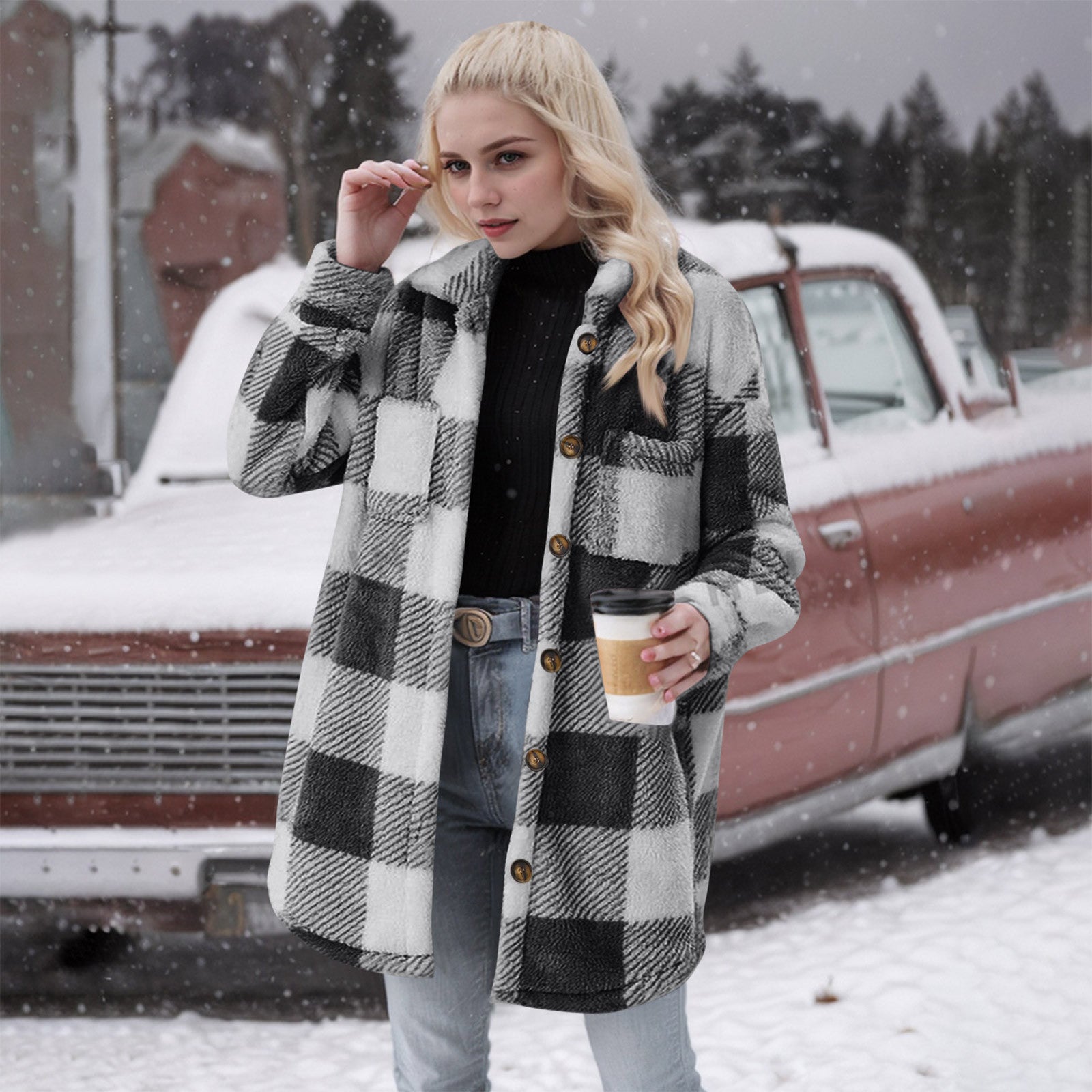 Damen Flanell-Jacke