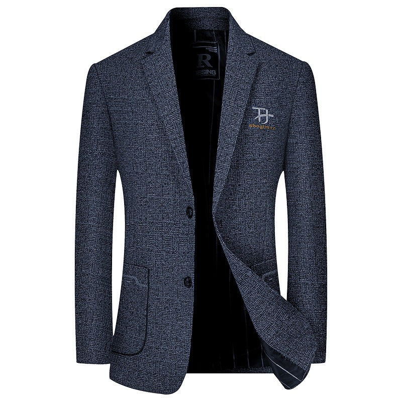 Herren Modernes Einreihiges City-Blazer mit aufgesetzten Taschen und leichter Halbfütterung Shop Nory