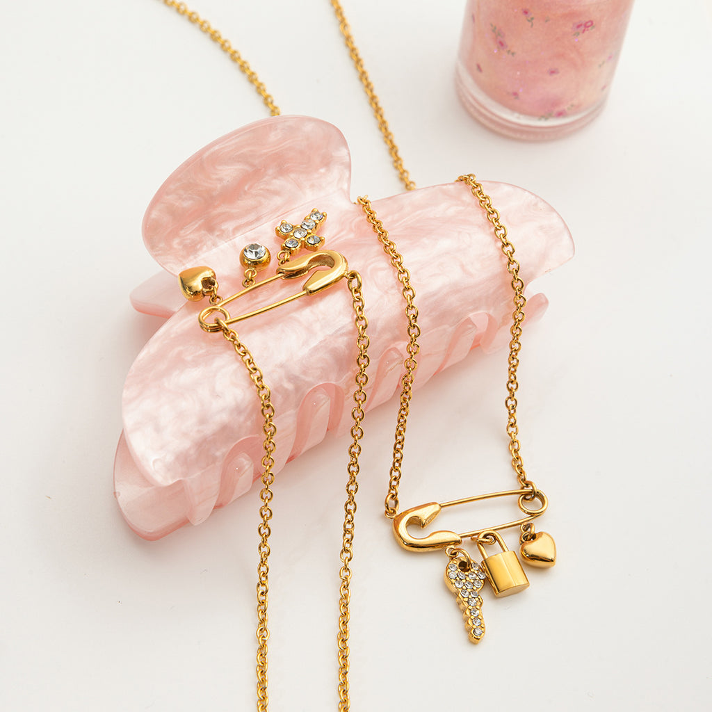 Damen Edelstahl Halskette mit verstellbarem Kettendesign Shop Nory