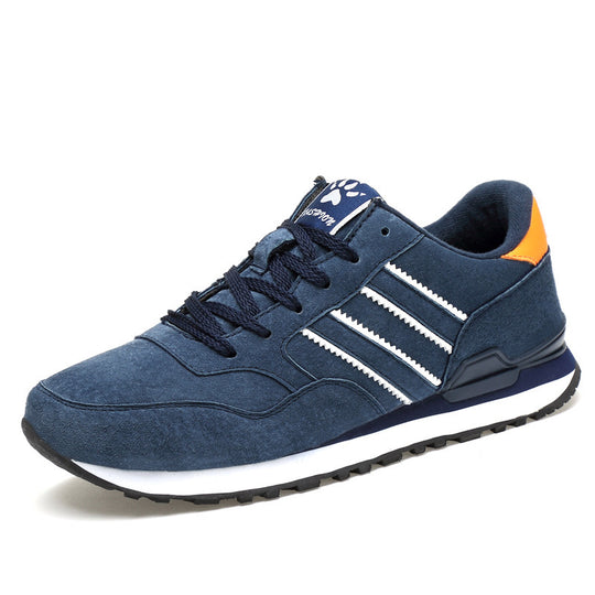 Herren Retro-Suede-Laufsneaker mit gepolstertem Fersenkragen und profilierter Gummisohle Shopy Nory