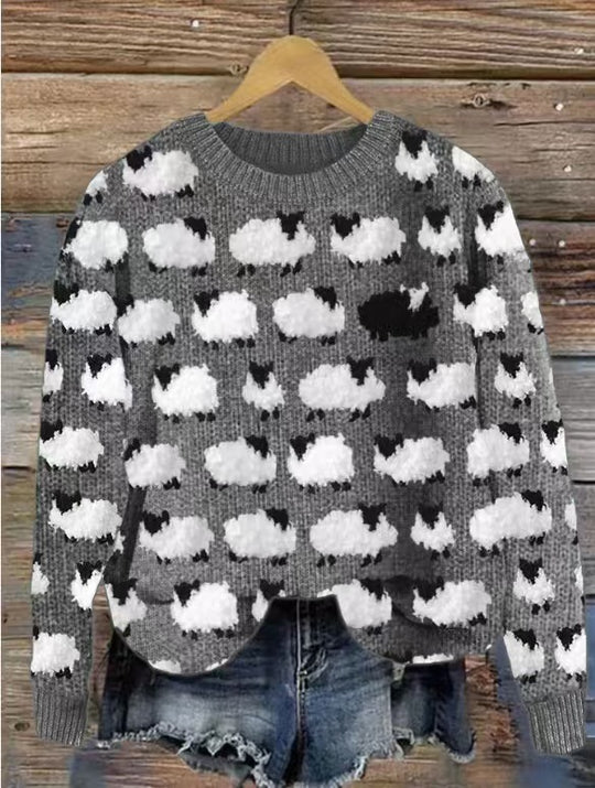 Damen nan Norwegerpullover aus Wollmix mit Rundhalsausschnitt und traditionellem Fair-Isle-Yoke Shop Nory