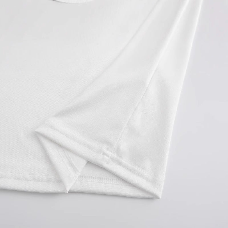 Damen T-Shirt mit kreativem Kirschmotiv und funkelndem Glitzereffekt