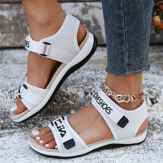 Damen Bequeme Outdoor-Sandalen mit verstellbaren Riemen und rutschfester Sohle Shopnory
