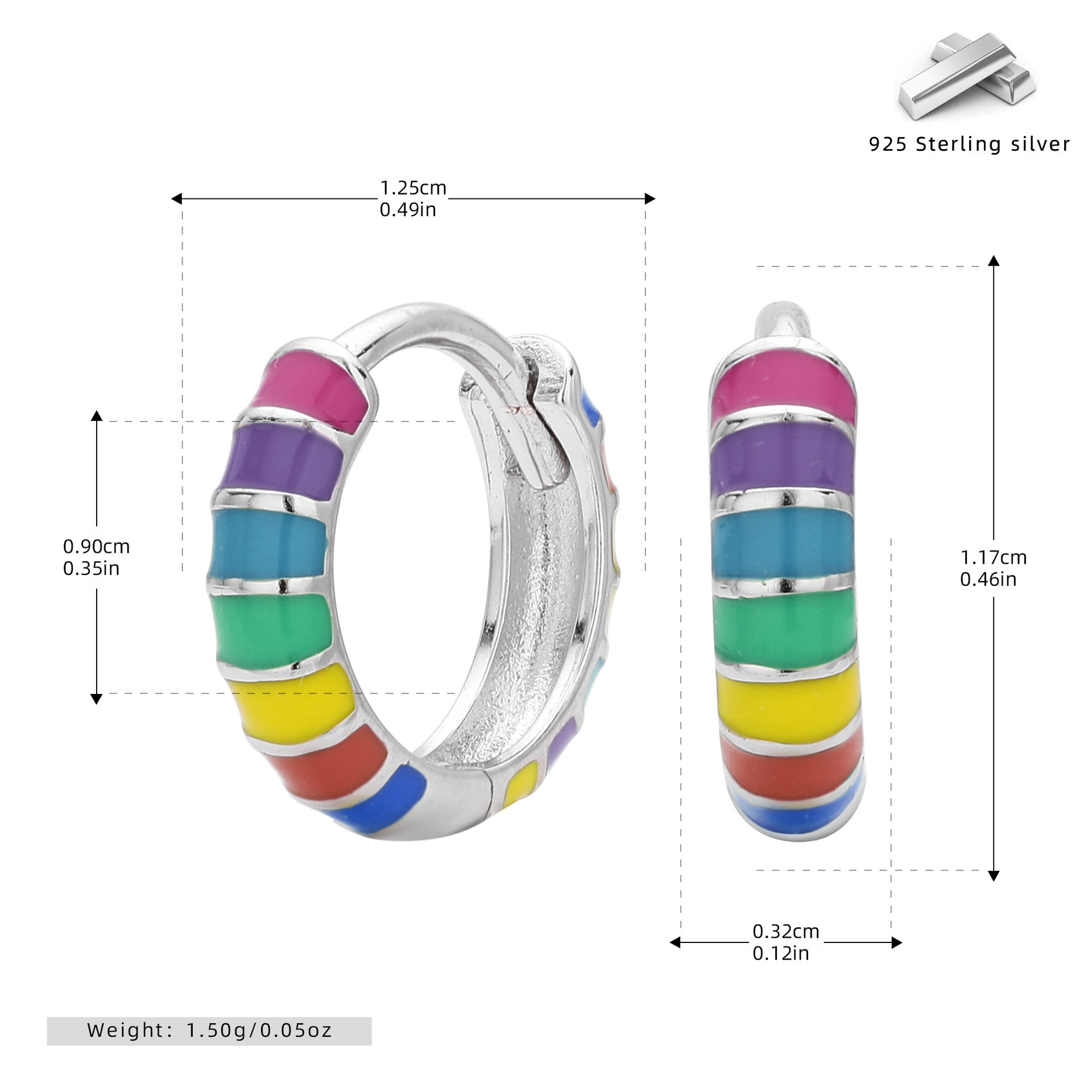 Damen Creolenohrringe mit modernem und strukturiertem Design Shop Nory