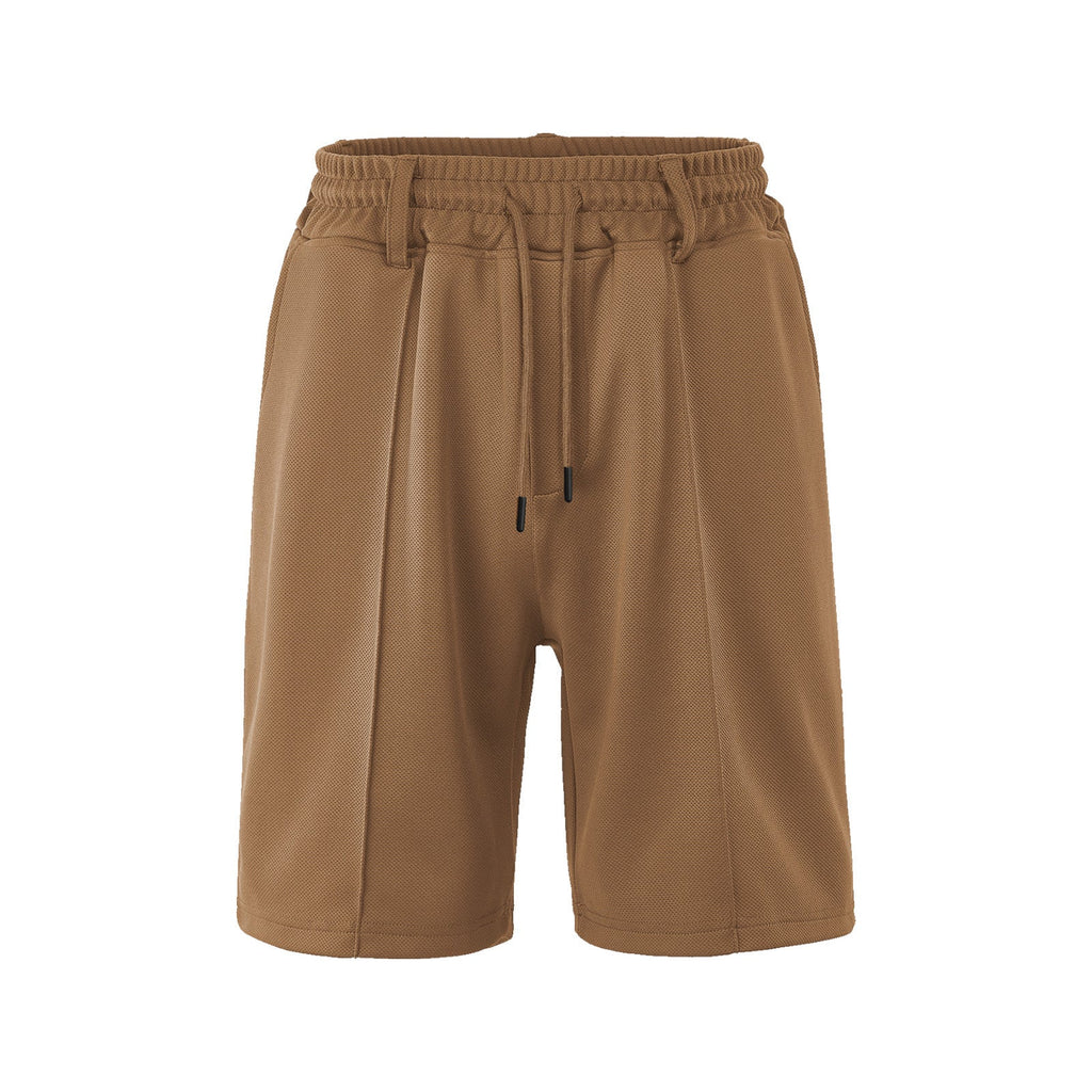 Herren nan Chino-inspirierte Relax-Shorts mit Bundfalten elastischem Tunnelzug und Eingrifftaschen Shopnory