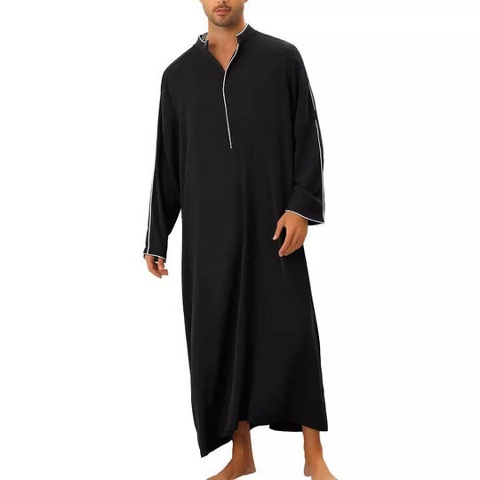 Herren hochentwickelter Kaftan mit sportlichem Stehkragen und eleganten Kontrastdetails