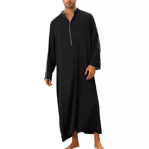 Herren hochentwickelter Kaftan mit sportlichem Stehkragen und eleganten Kontrastdetails