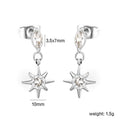 Damen Hängende Ohrringe mit funkelnden Sternenanhängern und Zirkonia-Shop Nory