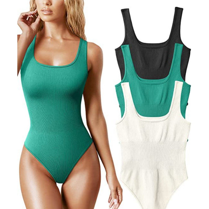 Damen Stylischer Einteiler mit Rippstruktur