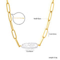 Damen elegante Halskette mit feinem Gliederdesign und einzigartigem Perlenanhänger Shop Nory